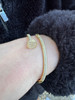 HarlemBling Real 14K Gold Over 925 Silver Iced CZ Nail Bangle Bracelet 6-7.5" Mens Ladies