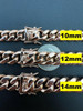 HarlemBling Miami Cuban Link Bracelet - 14k Rose Gold Plated Stainless Steel - 6"-10" - 4mm-18mm