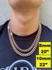 HarlemBling Miami Cuban Link Chain Necklace W. CZ Clasp - Rose Gold Plated Stainless Steel - 16"-30" - 8mm-14mm