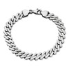 HarlemBling Miami Cuban Prong Bracelet - 925 Sterling Silver Oxidized Gunmetal - 7"-9" - 8.5mm 