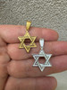 Silver Star Of David Jewish Star 925 Silver / 14k Gold Vermeil 1" Magen David Pendant 