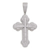 Hip Hop MOISSANITE Baguette Gothic Iced Out Cross Pendant - 925 Silver - 3 Sizes 1.5"-3" 