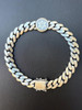 HarlemBling Miami Cuban Bracelet With Custom Star Of David Motif - 925 Sterling Silver Oxidized Gunmetal - 7"-9" - 9mm