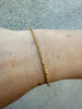 Sparkle Link Bracelet - 14k Gold Vermeil 925 Sterling Silver - 6"-8.5" - 3mm