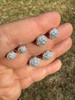 MOISSANITE Micropave Cluster Iced Out Earrings - 925 Silver - 7.5mm-12mm