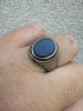 Night Sky Ring - 925 Silver Oxidized - Genuine Black Onyx Stone
