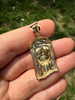 Solid 925 Silver - 14k Gold Vermeil Jesus Piece Pendant - CLOSEOUT PRICE