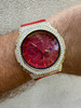MOISSANITE Real 14k Gold Over 925 Silver Iced Red Casio G Shock GA2100 Watch ICED OUT WATCHES HarlemBling