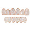 14k Rose Gold Plated Real 925 Sterling Silver CZ GRILLZ Teeth Top Bottom HipHop Imported from eBay HarlemBling