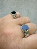 Miami Cuban Ring - 925 Silver Oxidized - Black Onyx Stone
