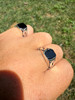 Miami Cuban Ring - 925 Silver Oxidized - Black Onyx Stone