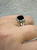 Miami Cuban Ring - 925 Silver Oxidized - Black Onyx Stone