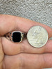 Miami Cuban Ring - 925 Silver Oxidized - Black Onyx Stone