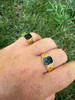 Miami Cuban Ring - 14k Gold Vermeil 925 SIlver - Black Onyx Stone