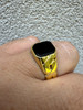 Miami Cuban Ring - 14k Gold Vermeil 925 SIlver - Black Onyx Stone