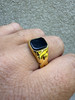 Miami Cuban Ring - 14k Gold Vermeil 925 SIlver - Black Onyx Stone