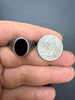 Arabian Nights Ring - 925 Silver Oxidized - Genuine Black Onyx Stone
