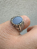 Navajo Tribe Ring - 925 Silver Oxidized - Genuine Black Onyx Stone