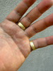 MOISSANITE Solitaire Scraped Brushed Wedding Band Ring - 14k Gold Vermeil 925 Silver
