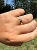 MOISSANITE Solitaire Wedding Band Ring - 14k Rose Gold Vermeil 925 Silver