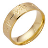 14k Gold Over Real 925 Sterling Silver Plain Wedding Band Ring - Heartbeat Pulse Imported from eBay HarlemBling