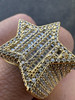 Real Iced Baguette 3D Star Ring Hip Hop Ice Out 14k Gold Plated 925 Silver 6-13 Imported from eBay HarlemBling