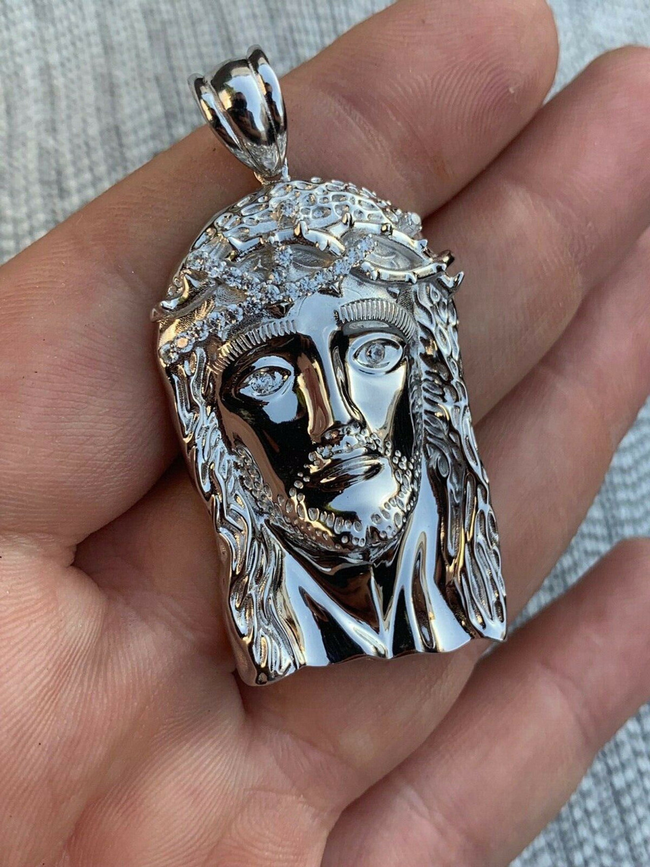 Jesus Peaceジーザスヘッドシルバー925 925 Sterling Silver Jesus Head Pendant, Jesus Piece