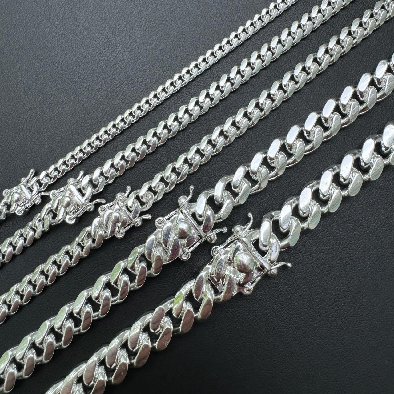 『Hollywood CHAIN BROWN×SILVER』 KMO Paris Silver Triple Chain Necklace with Central Copper Chain