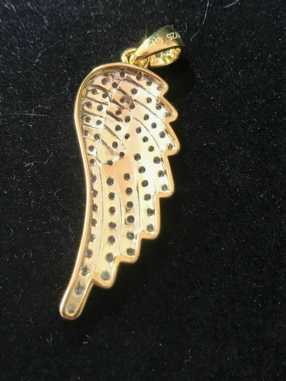 ネックレス・ペンダント wing bling 14k liang necklace Angel Wing Pendant 14k Gold Plated Genuine Sterling Silver