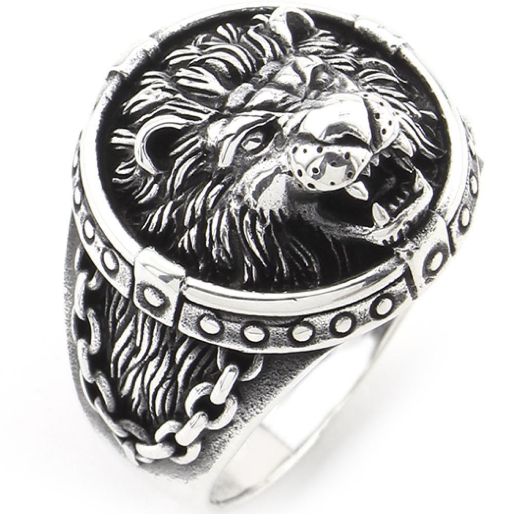 Mens Real Solid 925 Sterling Silver King Lion Of Judah Rasta Ring