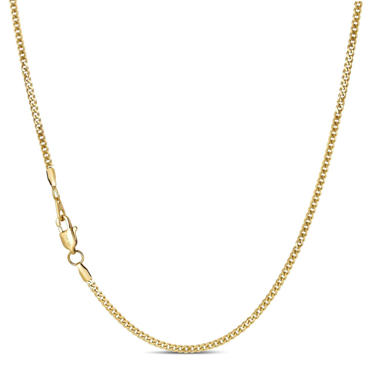 Men's Gold Miami Cuban Link Chain 3mm 14k Gold Over