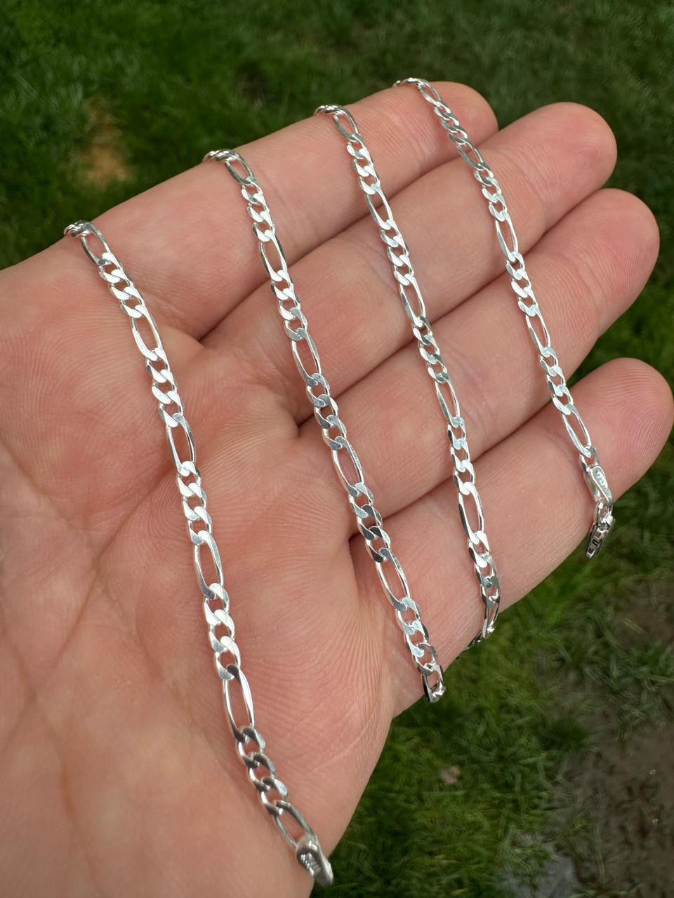 Figaro Link Chain Necklace Or Bracelet - Silver Figaro Chain