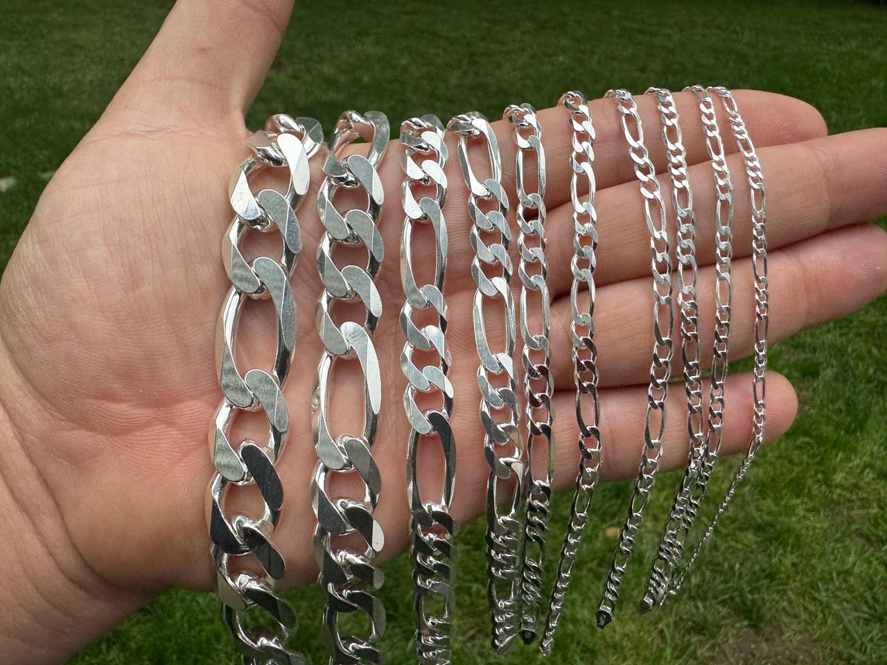 【待望の最新作】≪ADRAR≫ Figaro Chain Bracelet (Silver) Figaro Link Chain Necklace Or Bracelet - Silver Figaro Chain