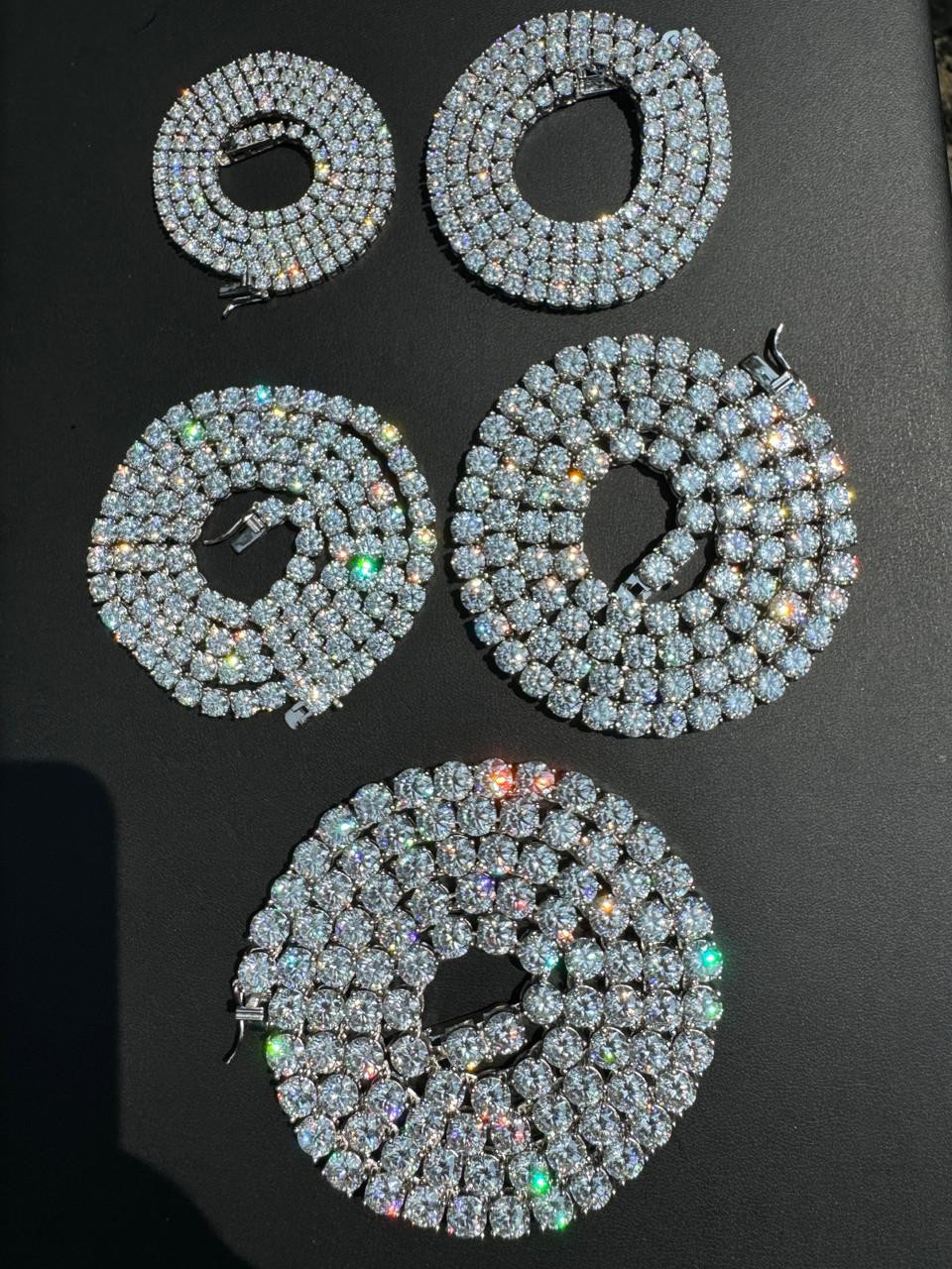 アクセサリー Tennis Necklace grillz 925 harlembling-5mm-moissanite-
