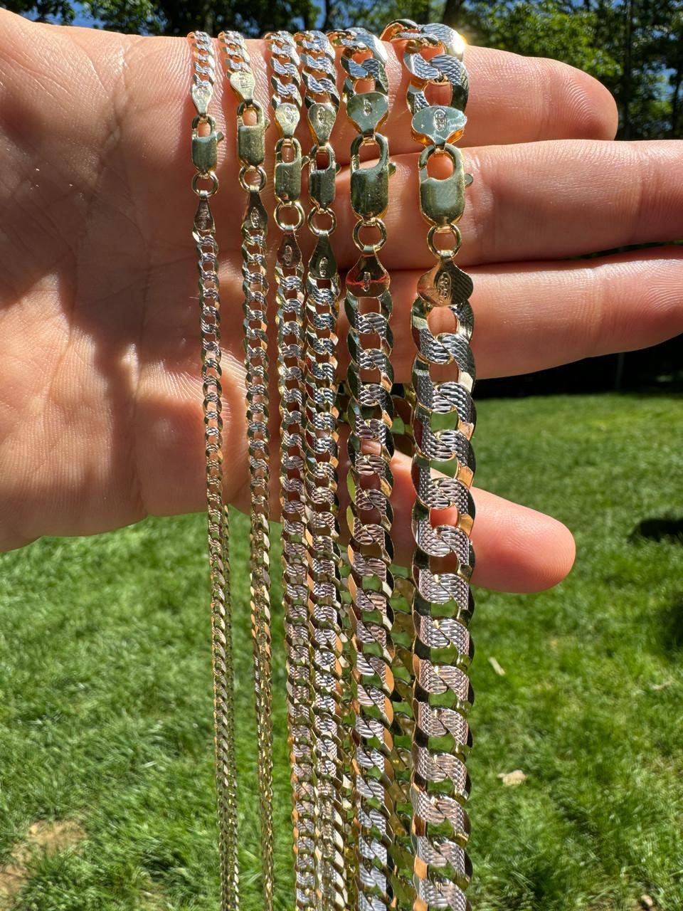 14k Gold Cuban Link Chain With Diamonds 18mm Miami Cuban Link