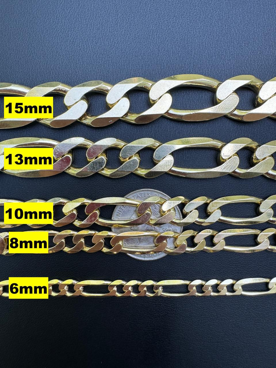 Figaro Link Chain Necklace Or Bracelet - Gold Figaro Chain