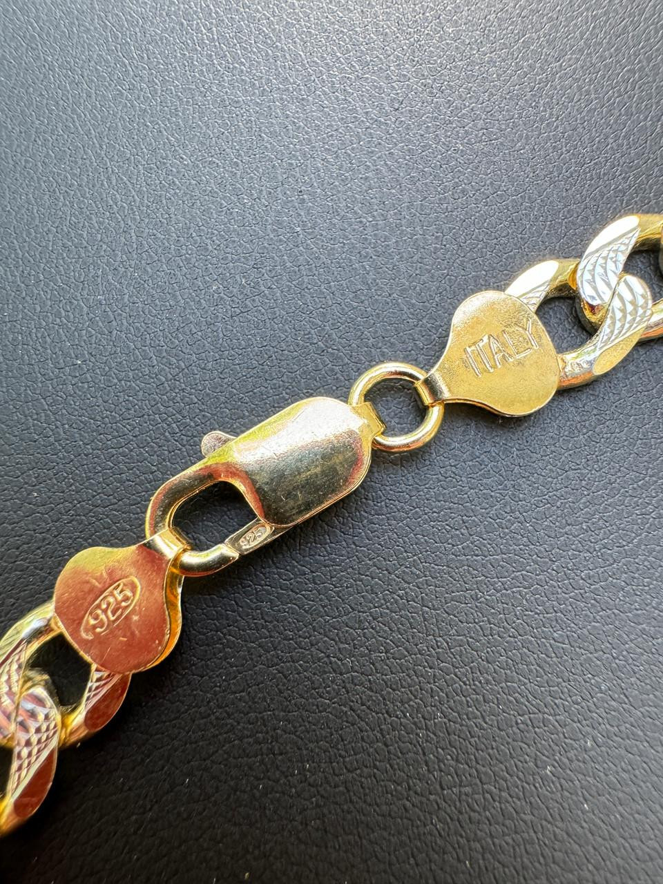 14k Gold & Solid 925 Sterling Silver Figaro Link Chain Two