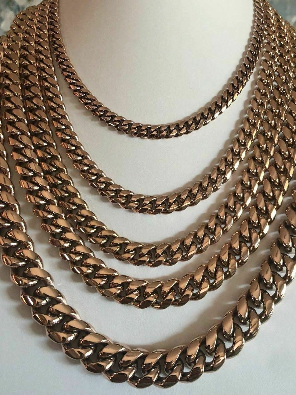 Collana Inox Miami Cuban Link CHOKER Catena Reale Placcata - Foto 6