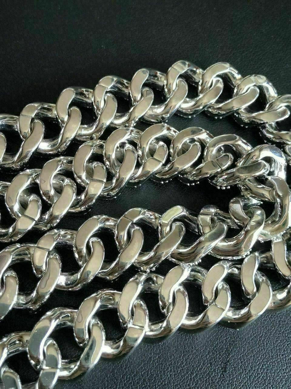 Solid 925 Sterling Silver 15mm Miami Cuban Chain 18‚Äù 20‚Äù
