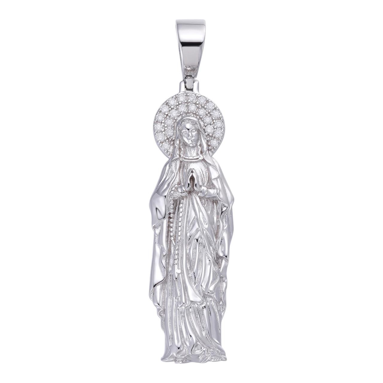 Guadalupe Necklace Virgin Mary Necklace Sterling Silver Solid 925