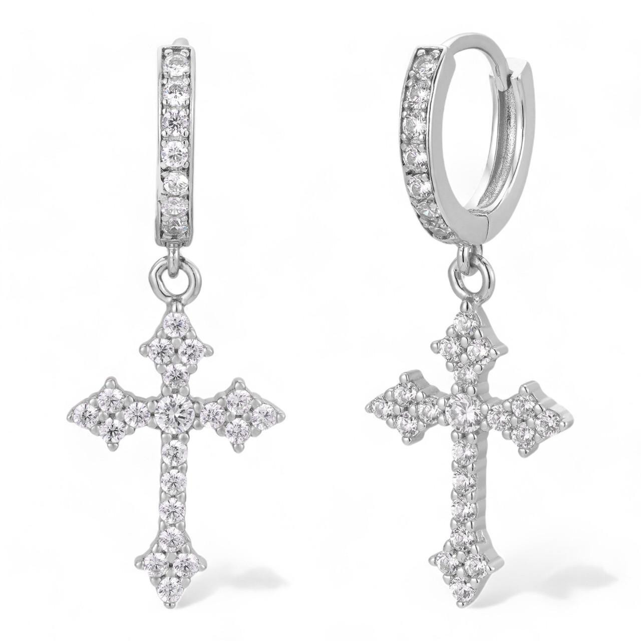 ピアス STONEHENgE Crossing Silver One Touch Earrings StoneHenge Silver One Touch Earrings SC1672 Silver 925 Cubic