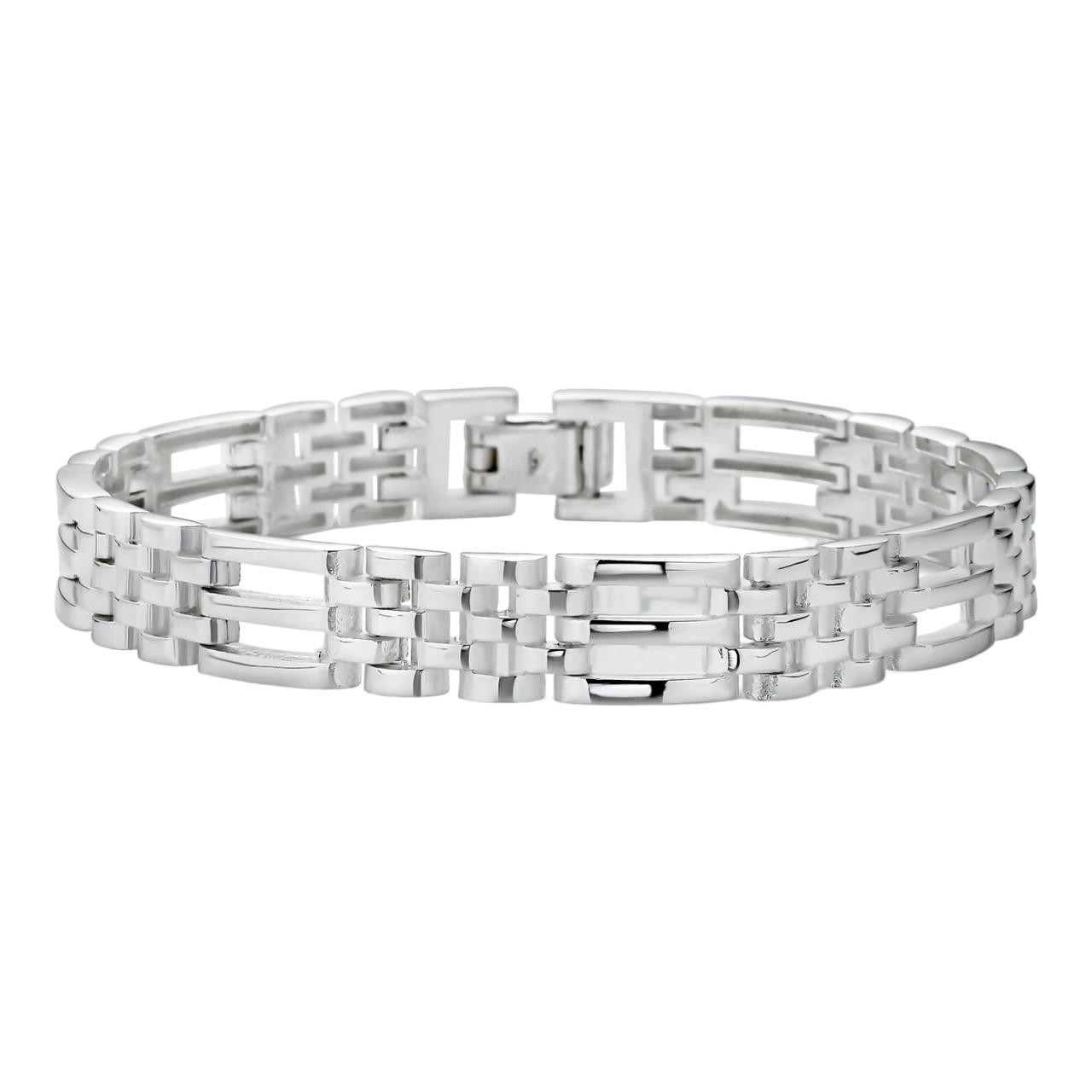 Men's Real Solid 925 Sterling Silver Presidential Panther Link