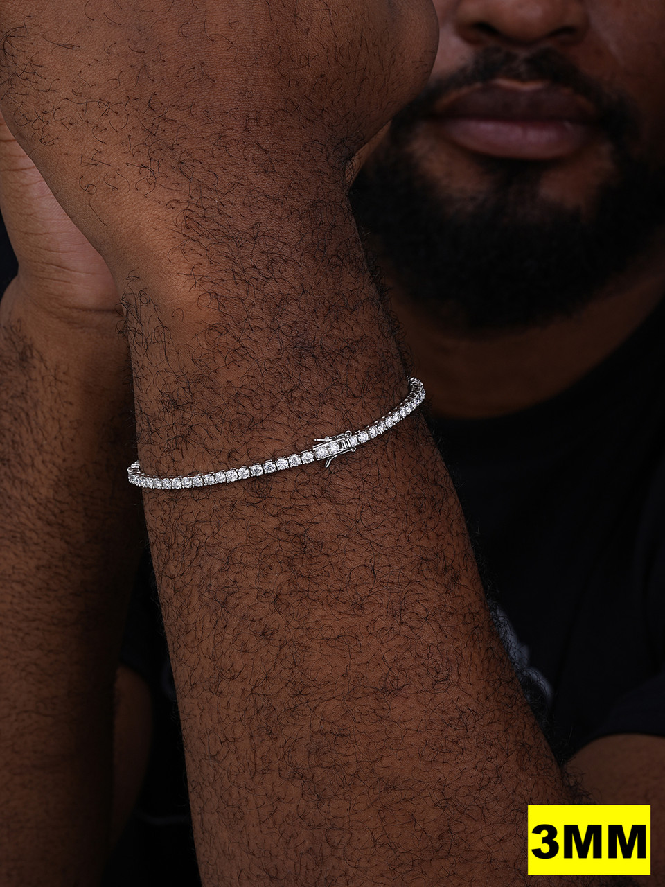Tennis Bracelet SOLID 925 Sterling Silver MOISSANITE Pass