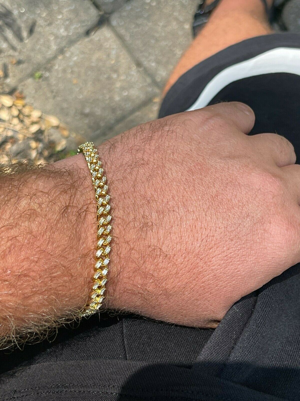Real 14k Gold Vermeil 925 Silver 6mm Iced Miami Cuban