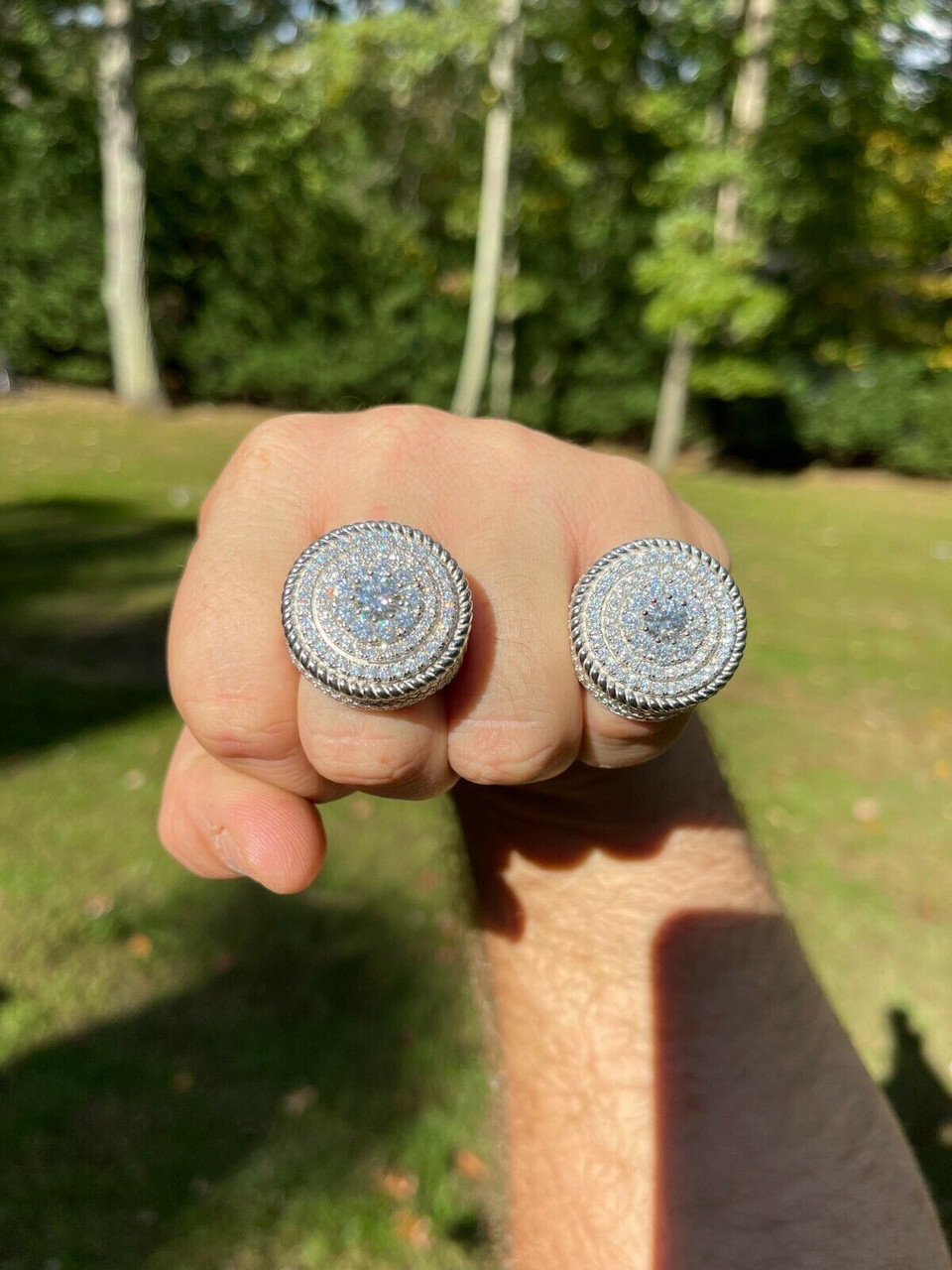 Moissanite Bentley Ring - 925 Silver | Mens Iced Out Ring