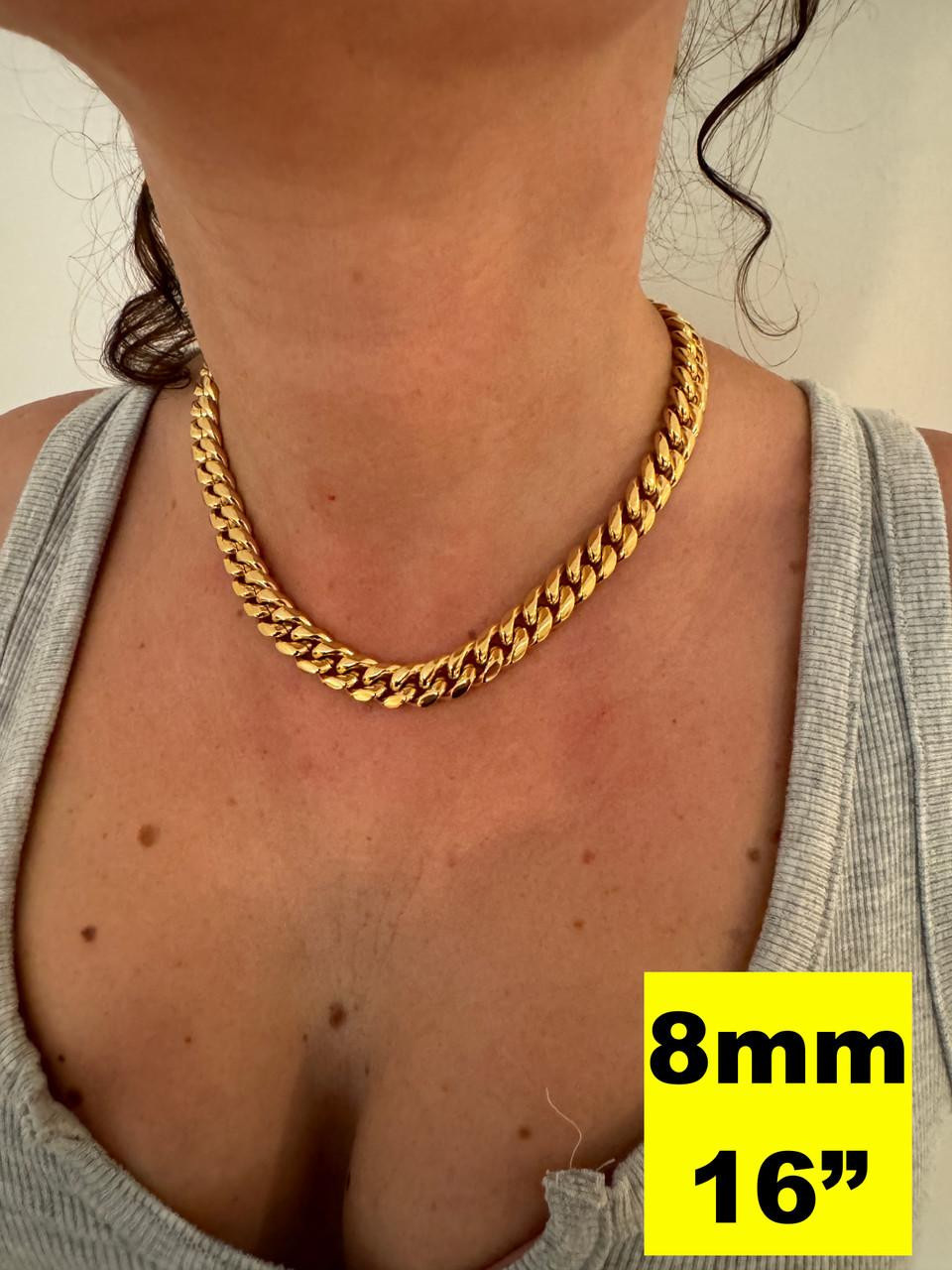 Miami Cuban Necklace | Stainless Steel Gold Cuban Link Chain