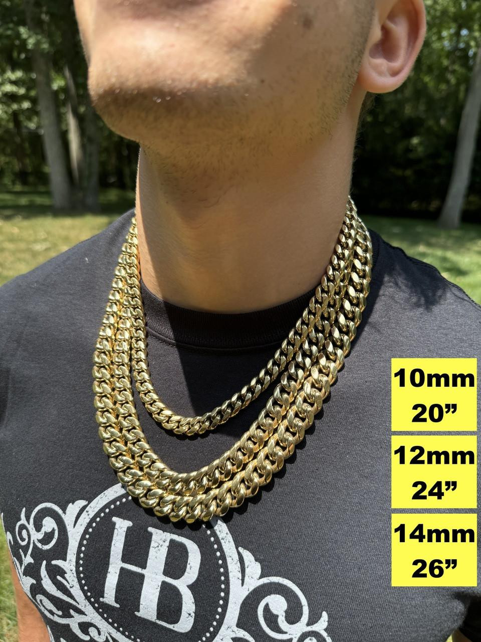 Stainless Steel 24 Inch Miami Cuban Link Chain 7mm Cuban Chain 24