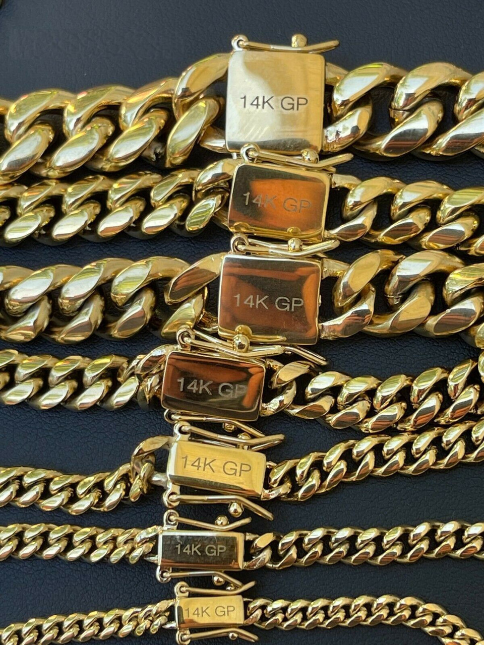 TK0914　14K cuban chain  ネックレス Miami Cuban Necklace | Stainless Steel Gold Cuban Link Chain