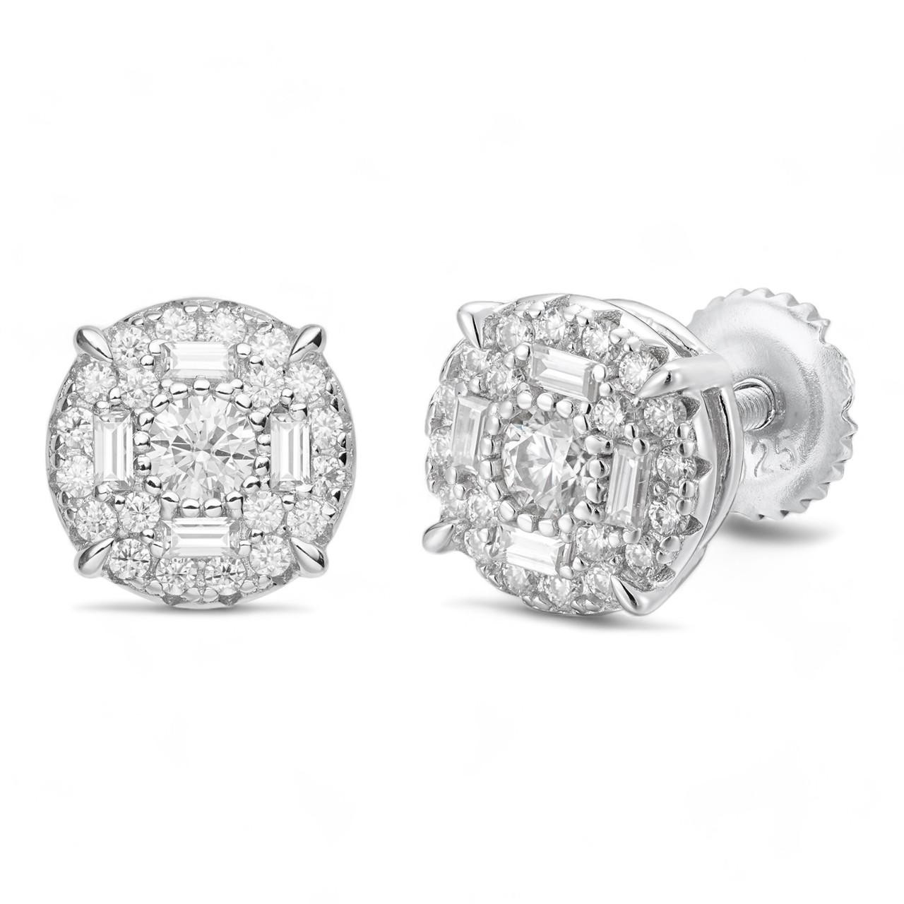 ピアス Round Brilliant 8 Stud Earrings / 4 Prong #3111 harlembling-moissanite-shine-