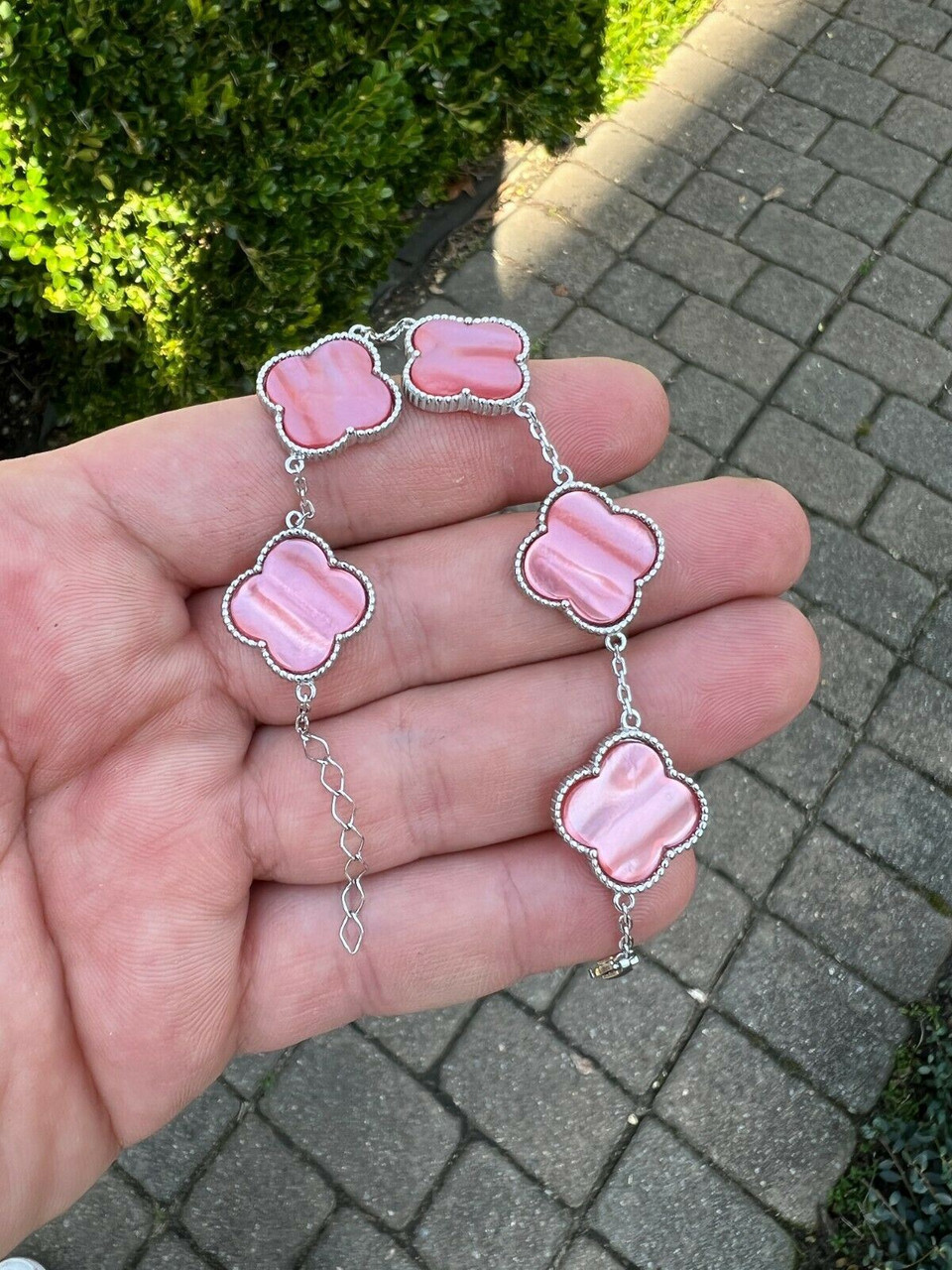★tow tow archive★ Clover Symbol Bracelet Angora Pink TBH12 MUSINSA | TOWTOW ARCHIVE Clover Symbol Bracelet Angora Pink
